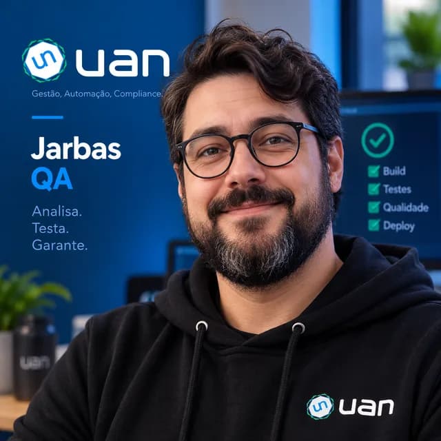 Jarbas QA: Reproduz, testa e garante antes e depois do desenvolvimento.